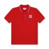 HUGO tricou polo copii culoarea rosu