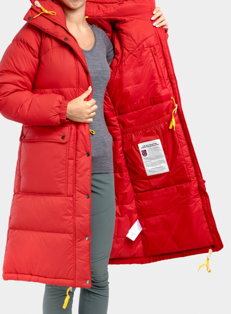 Cumpăra Haina femei Fjallraven Expedition Long Down Parka - true red