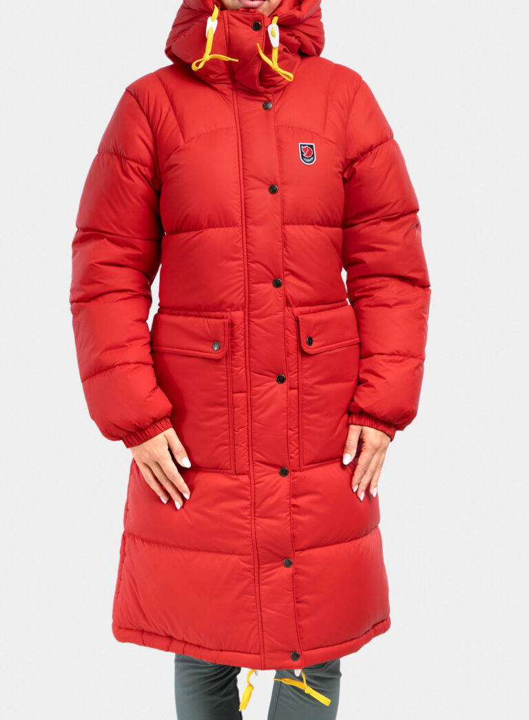 Haina femei Fjallraven Expedition Long Down Parka - true red