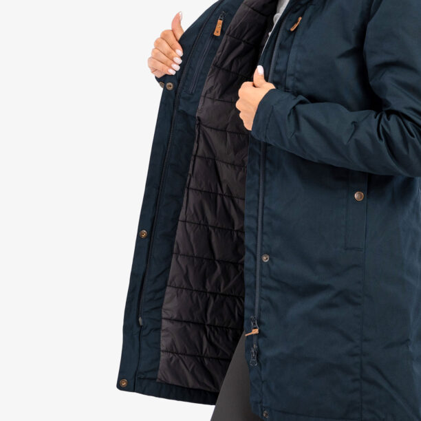 Original Haina femei Fjallraven Kiruna Padded Parka - dark navy