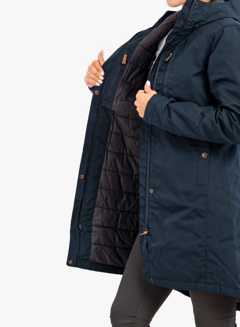 Original Haina femei Fjallraven Kiruna Padded Parka - dark navy