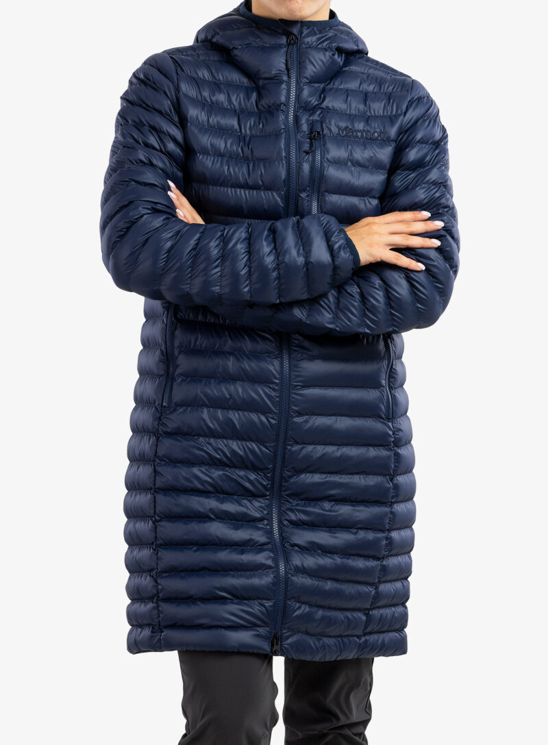 Haina femei Marmot Echo Featherless Long Jacket - arctic navy shiny