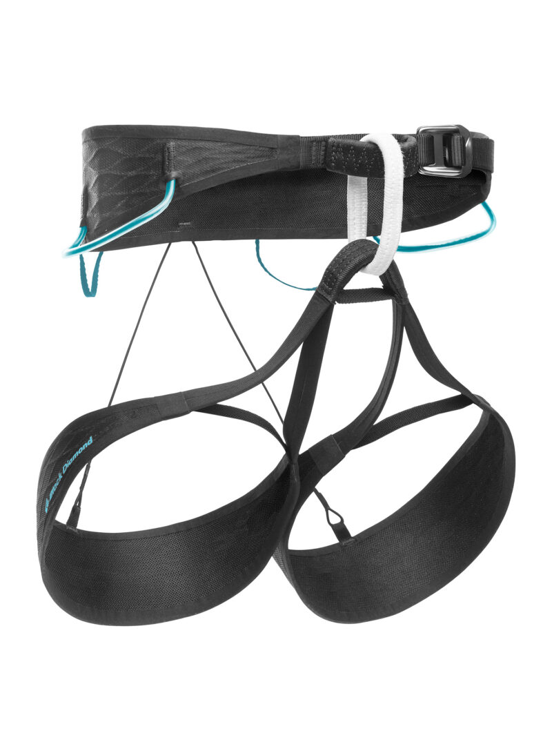 Ham escalada Black Diamond Airnet Harness - black/aqua verde