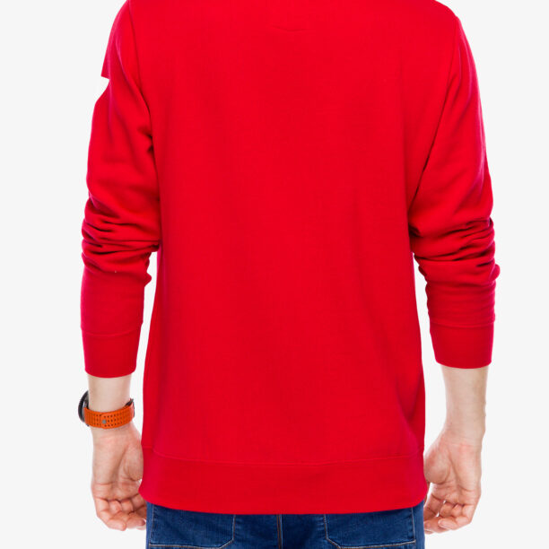 Hanorac 100% Icon Pullover Crewneck Fleece Sweatshirt - deep red preţ