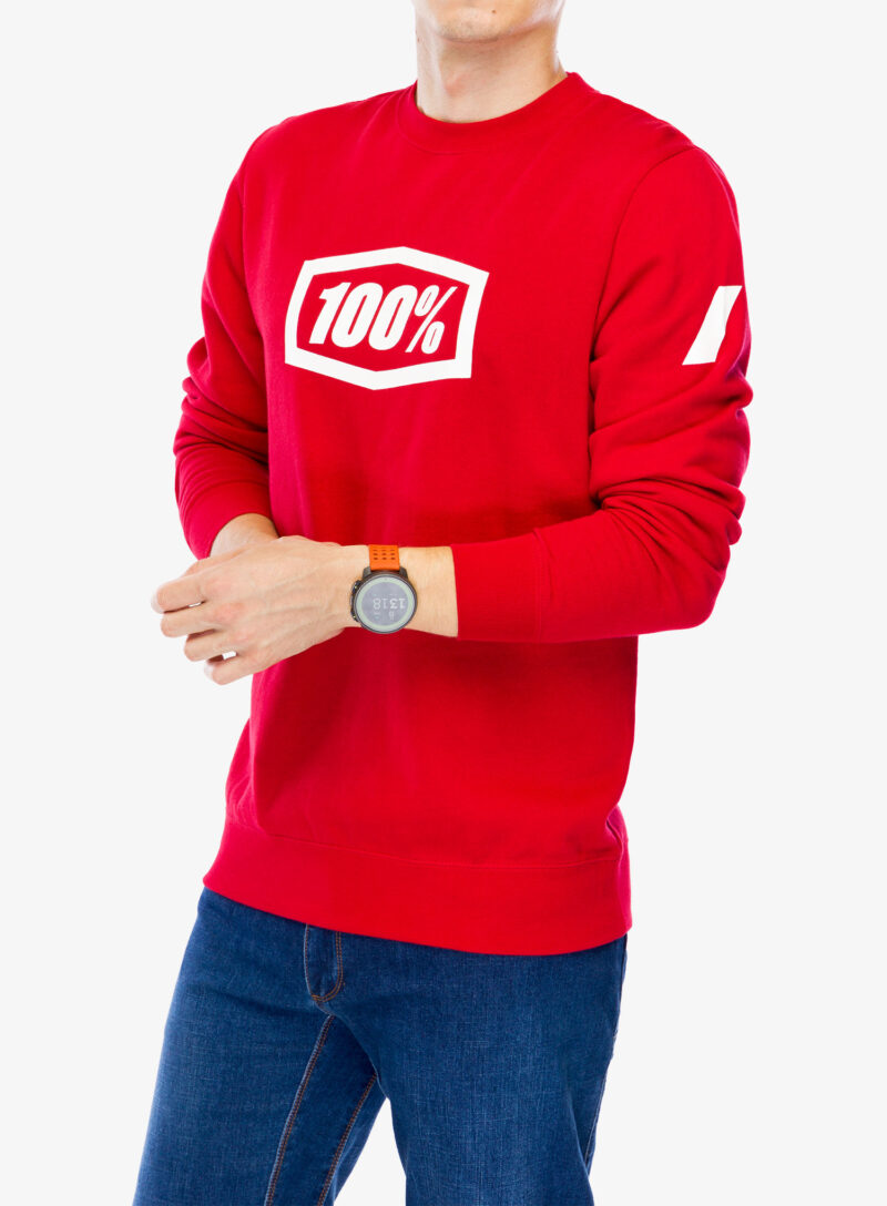 Cumpăra Hanorac 100% Icon Pullover Crewneck Fleece Sweatshirt - deep red