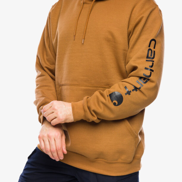 Cumpăra Hanorac Carhartt Sleeve Logo Hooded Sweatshirt - carhartt brown