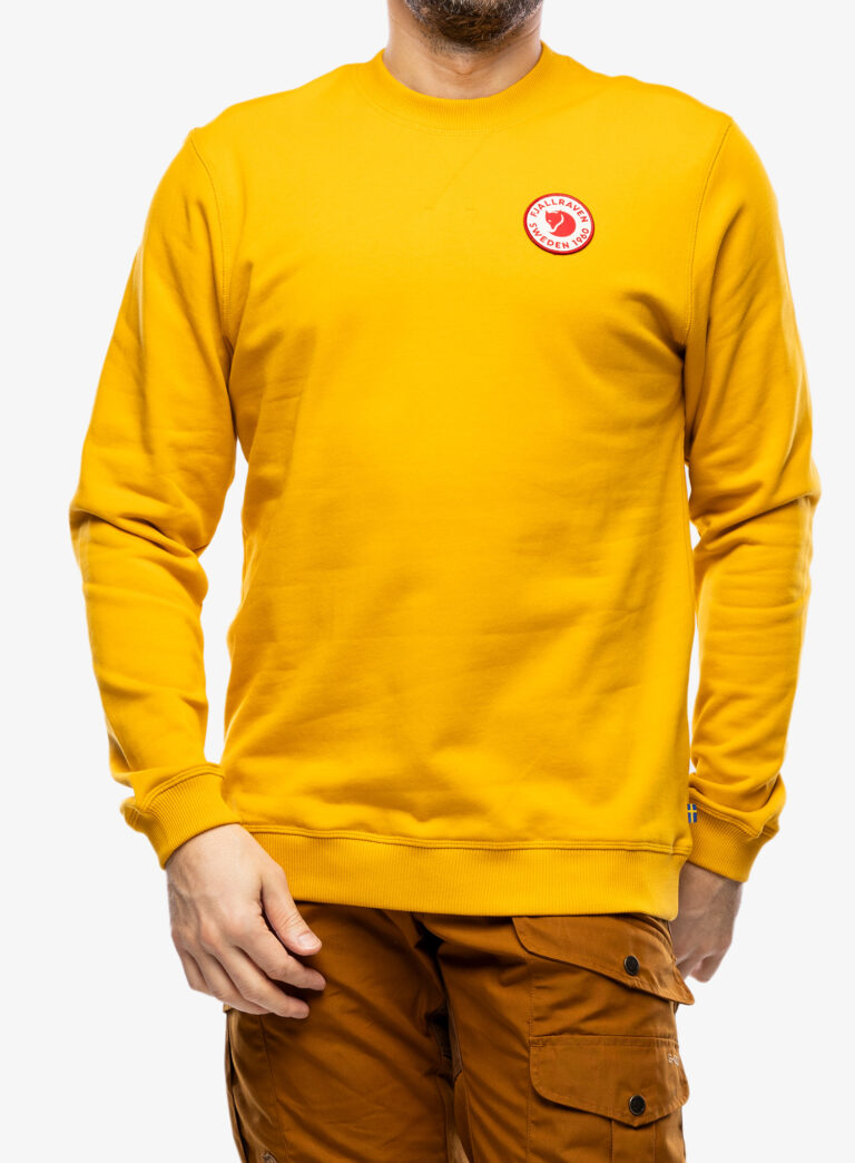 Hanorac Fjallraven 1960 Logo Badge Sweater M - mustard yellow