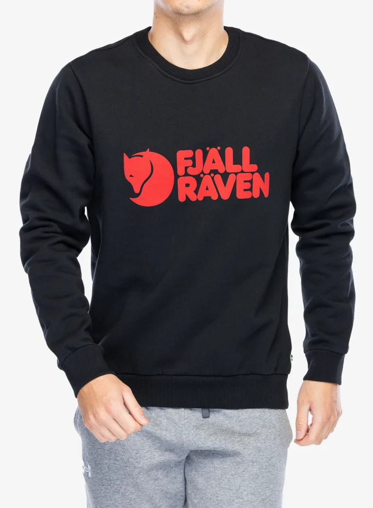 Hanorac Fjallraven Logo Sweater - black