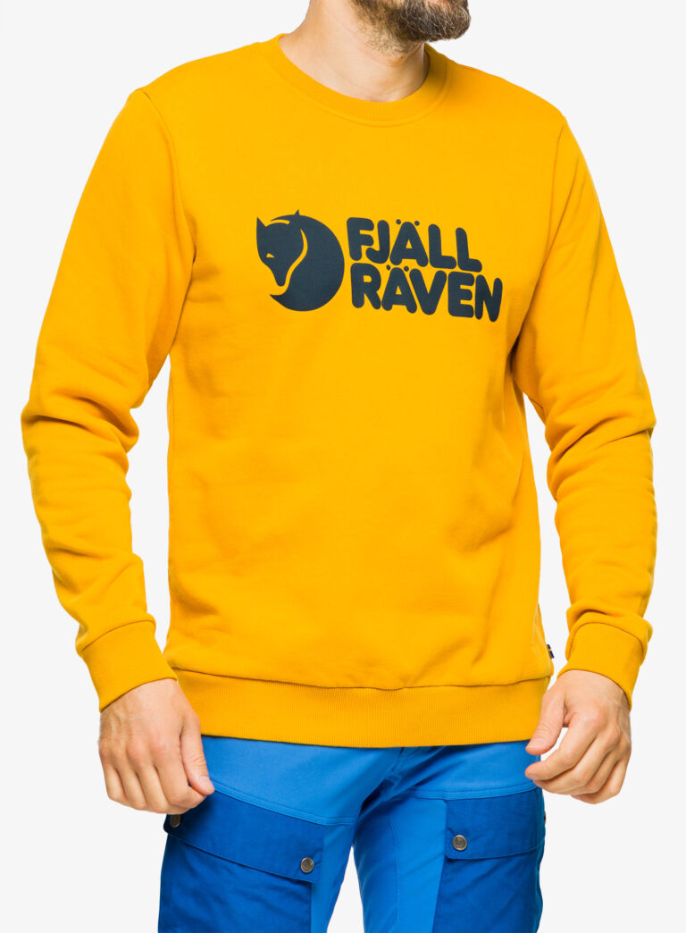 Hanorac Fjallraven Logo Sweater - mustard yellow