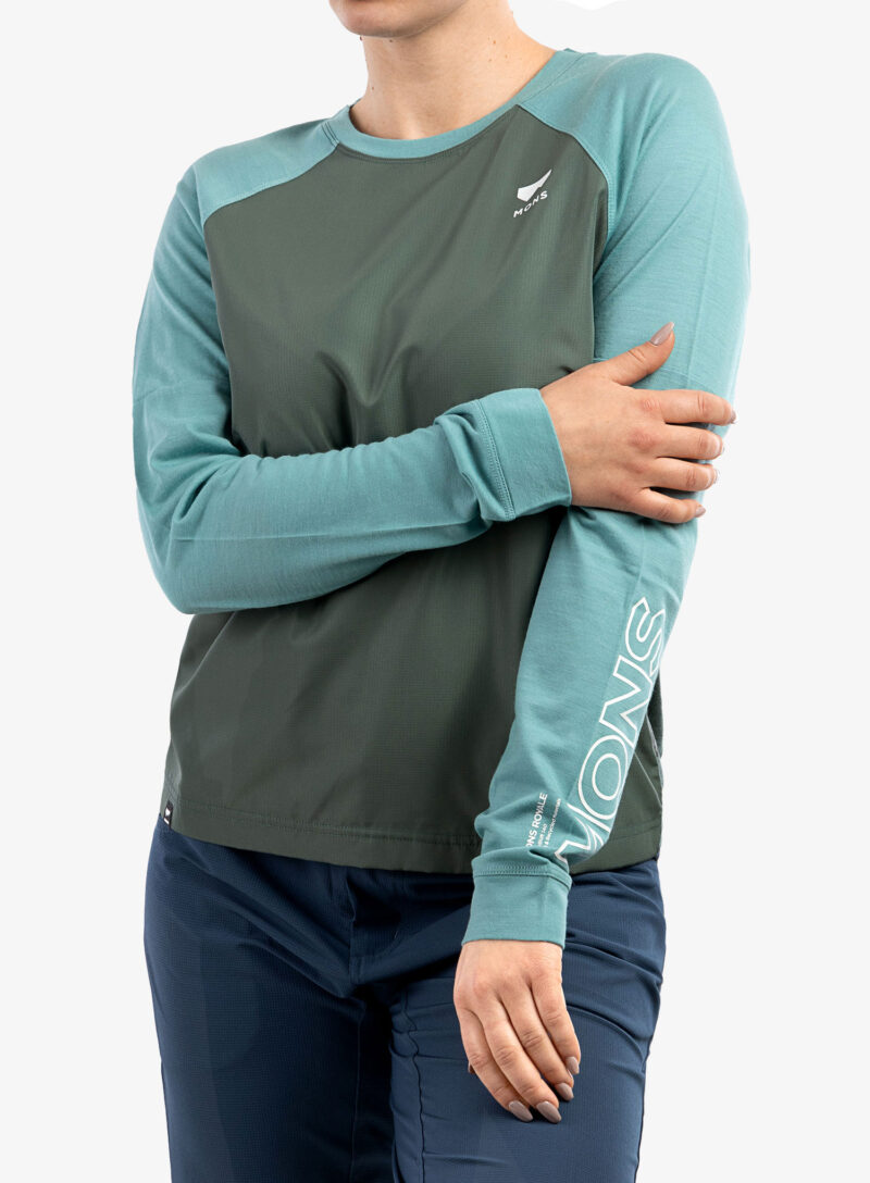 Cumpăra Hanorac Mons Royale Tarn Merino Shift Wind Jersey - sage/burnt sage