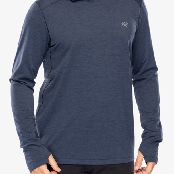 Hanorac alergare Arcteryx Cormac Hoody - black sapphire heather