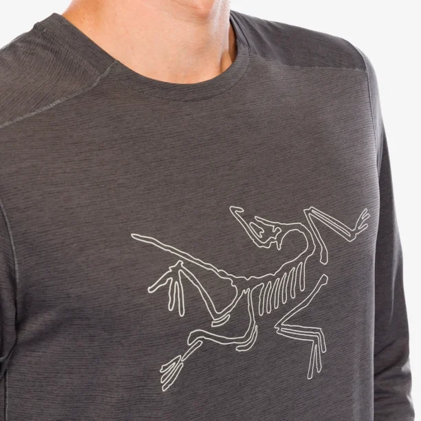 Original Hanorac alergare Arcteryx Cormac Logo LS - black heather/solitude