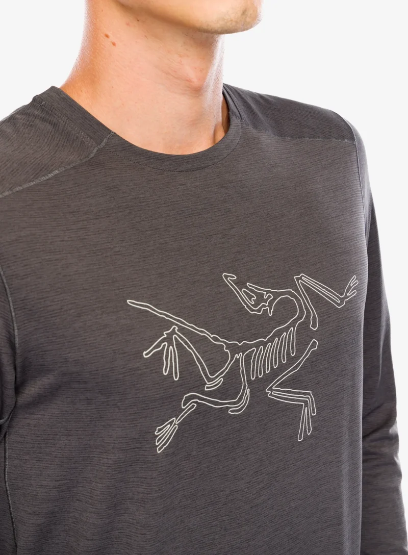 Original Hanorac alergare Arcteryx Cormac Logo LS - black heather/solitude