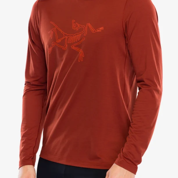 Cumpăra Hanorac alergare Arcteryx Cormac Logo LS - sequoia heather/solaris