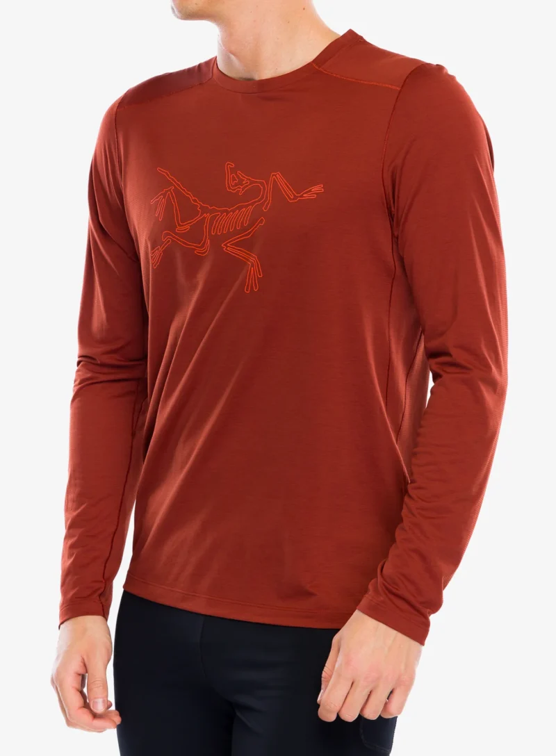 Cumpăra Hanorac alergare Arcteryx Cormac Logo LS - sequoia heather/solaris