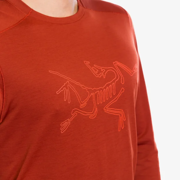 Original Hanorac alergare Arcteryx Cormac Logo LS - sequoia heather/solaris