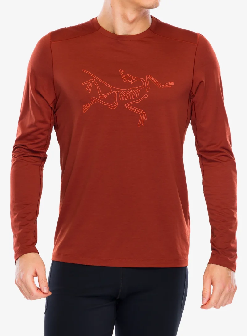 Hanorac alergare Arcteryx Cormac Logo LS - sequoia heather/solaris