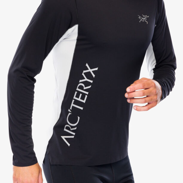 Cumpăra Hanorac alergare Arcteryx Norvan Downword Logo Shirt LS - black/solitude