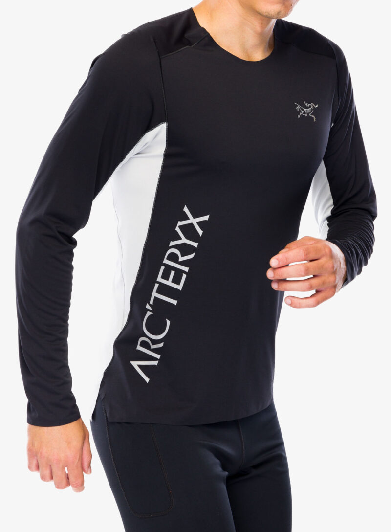 Cumpăra Hanorac alergare Arcteryx Norvan Downword Logo Shirt LS - black/solitude