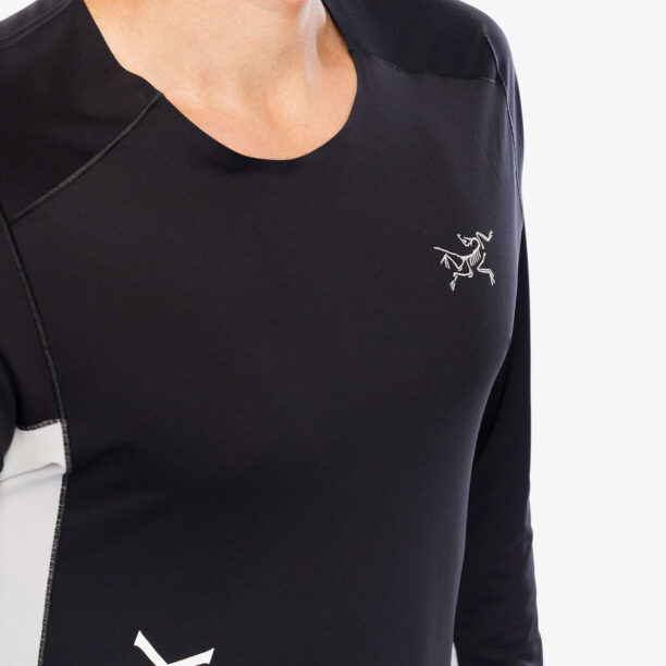 Original Hanorac alergare Arcteryx Norvan Downword Logo Shirt LS - black/solitude