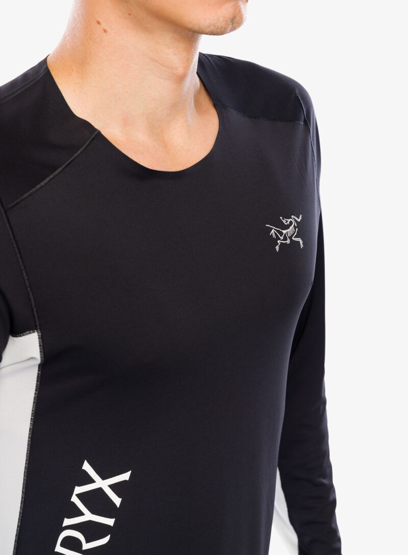 Original Hanorac alergare Arcteryx Norvan Downword Logo Shirt LS - black/solitude