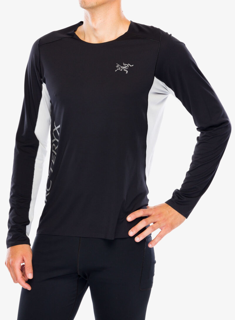 Hanorac alergare Arcteryx Norvan Downword Logo Shirt LS - black/solitude