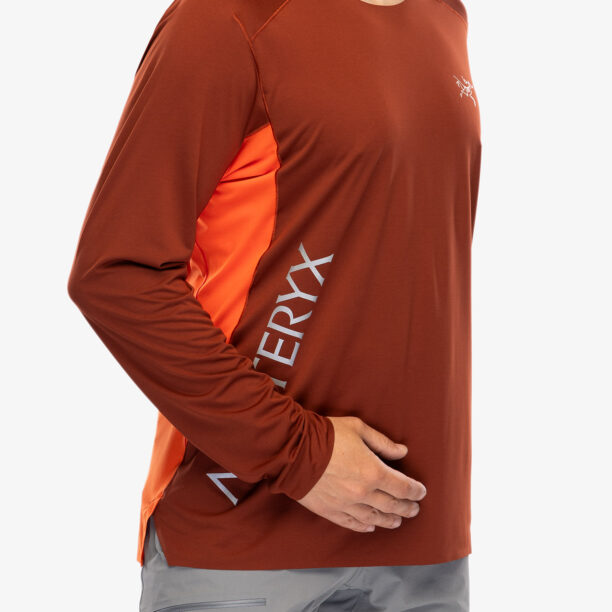 Original Hanorac alergare Arcteryx Norvan Downword Logo Shirt LS - sequoia/solaris