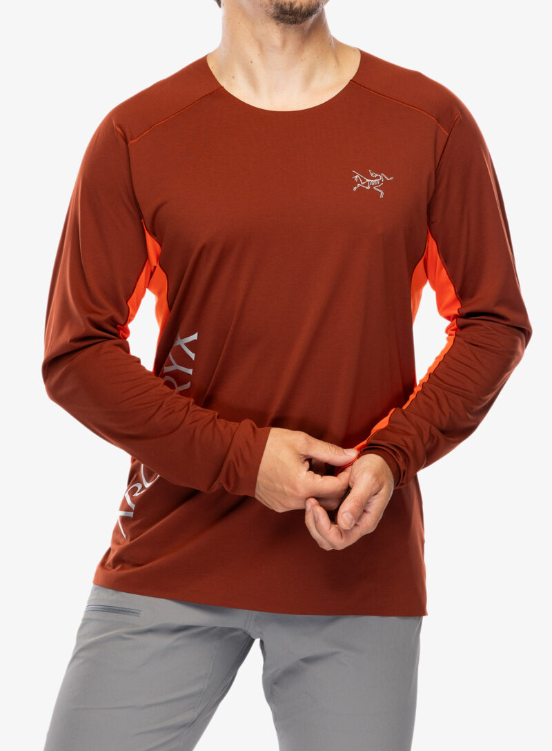 Hanorac alergare Arcteryx Norvan Downword Logo Shirt LS - sequoia/solaris