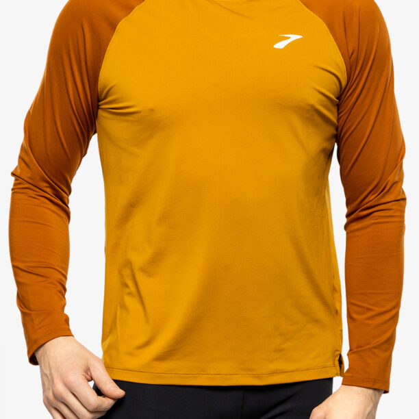 Preţ Hanorac alergare Brooks Atmosphere Long Sleeve 2.0 - ochre/hazelwood