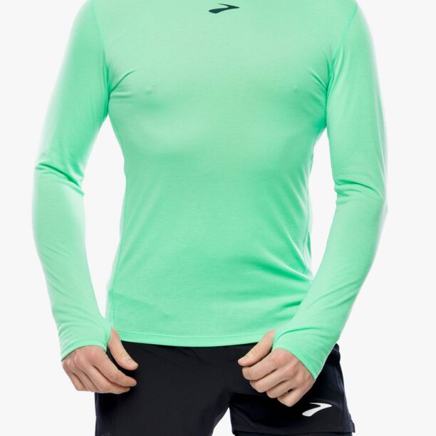 Hanorac alergare Brooks High Point Long Sleeve - hyper green