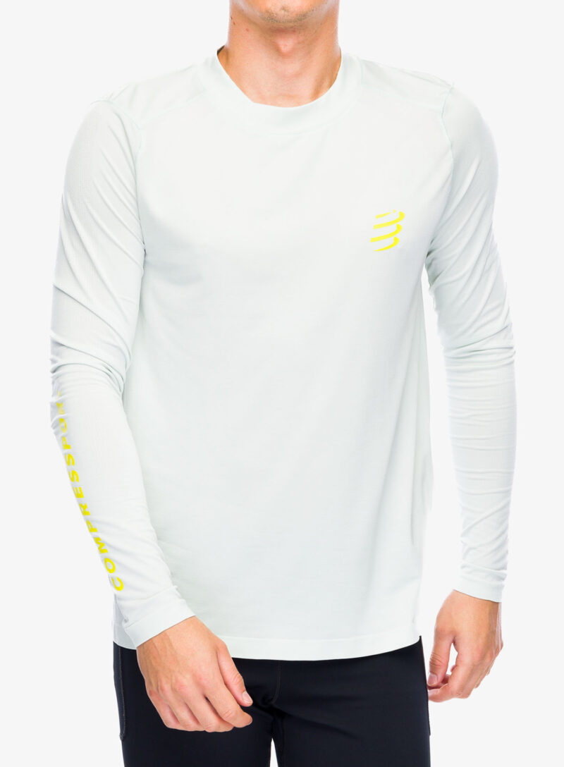 Hanorac alergare Compressport Performance LS Tshirt - ice flow