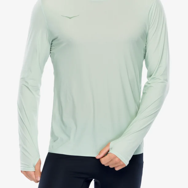 Hanorac alergare Hoka Airolite Run Long Sleeve - aloe vera