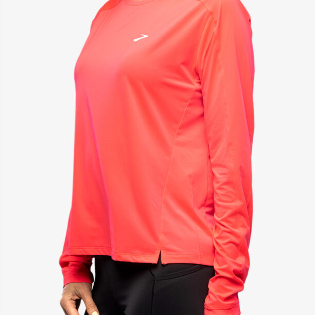 Preţ Hanorac alergare femei Brooks Sprint Free Long Sleeve 2.0 - hyper pink