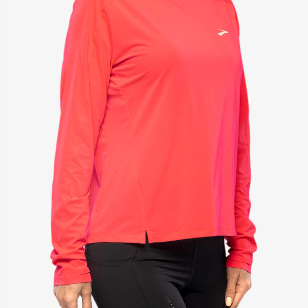 Hanorac alergare femei Brooks Sprint Free Long Sleeve 2.0 - hyper pink