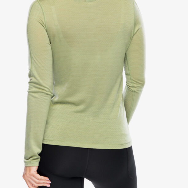 Hanorac alergare femei Icebreaker Merino 125 ZoneKnit Energy Wind LS Tee - lichen preţ