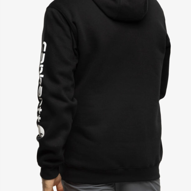 Hanorac barbati Carhartt Sleeve Logo Hooded Sweatshirt - black preţ