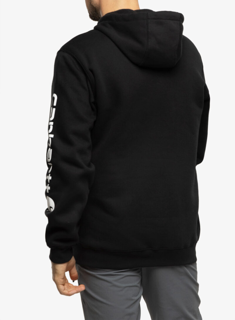 Hanorac barbati Carhartt Sleeve Logo Hooded Sweatshirt - black preţ