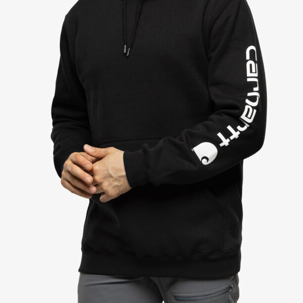 Cumpăra Hanorac barbati Carhartt Sleeve Logo Hooded Sweatshirt - black