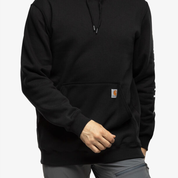 Hanorac barbati Carhartt Sleeve Logo Hooded Sweatshirt - black