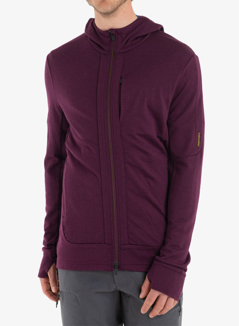 Hanorac barbati Icebreaker Quantum III LS Zip Hood - nightshade