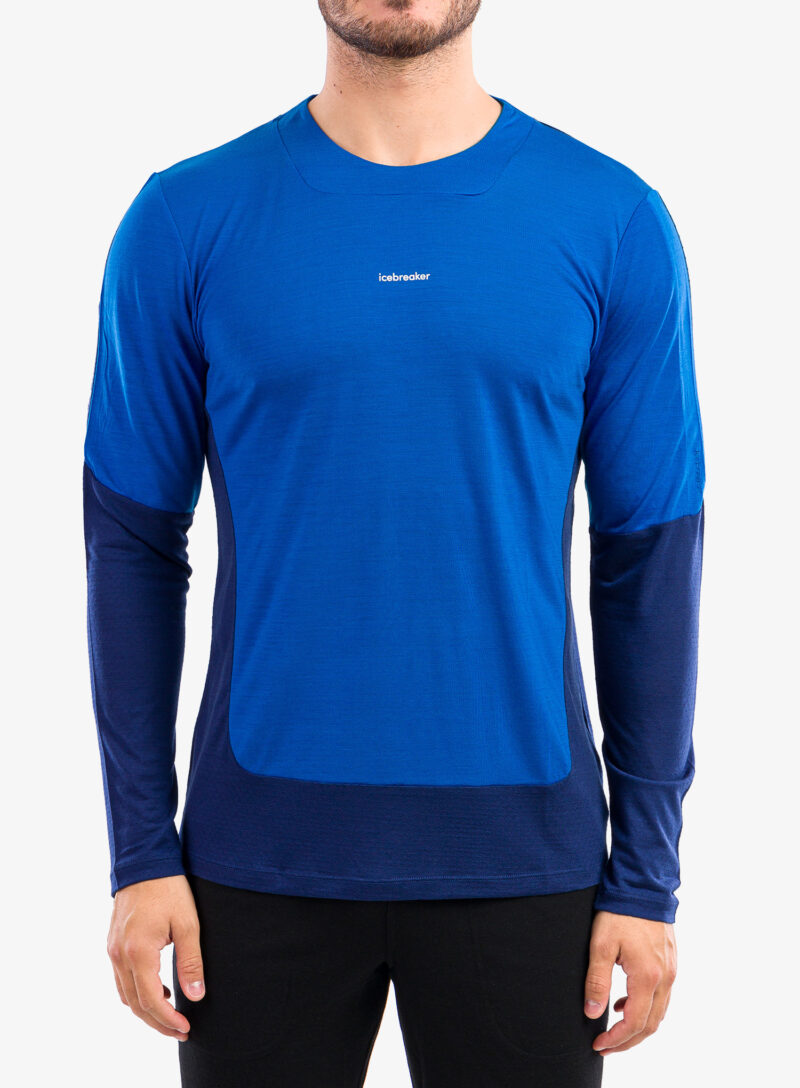 Hanorac barbati Icebreaker ZoneKnit LS Tee - lazurite/royal navy