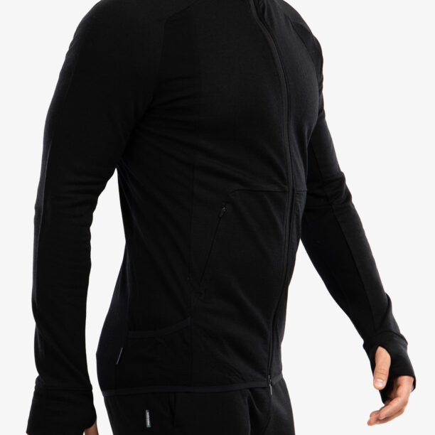 Cumpăra Hanorac barbati Icebreaker ZoneKnit LS Zip Hoodie - black