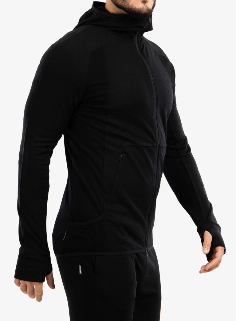 Cumpăra Hanorac barbati Icebreaker ZoneKnit LS Zip Hoodie - black