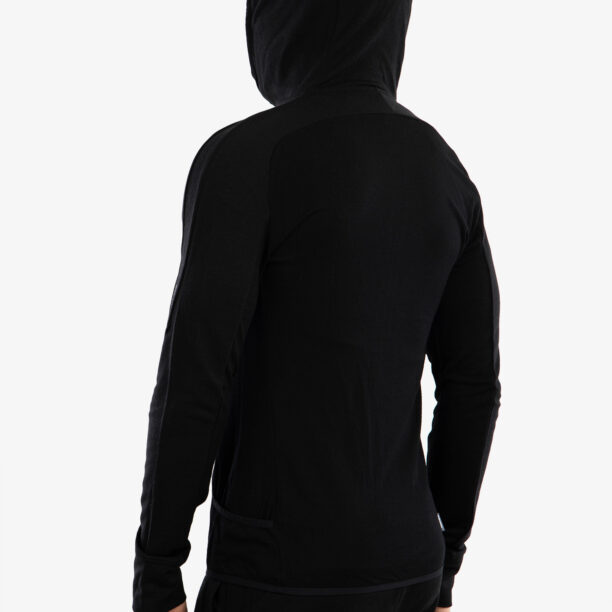 Preţ Hanorac barbati Icebreaker ZoneKnit LS Zip Hoodie - black