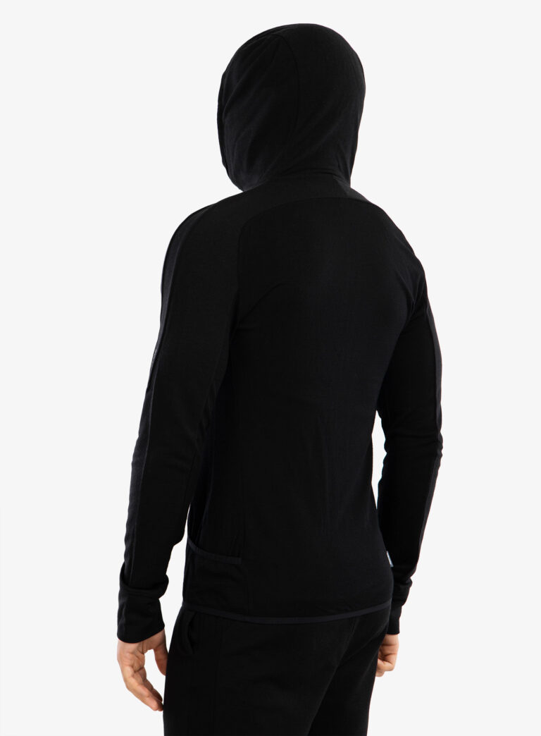 Preţ Hanorac barbati Icebreaker ZoneKnit LS Zip Hoodie - black