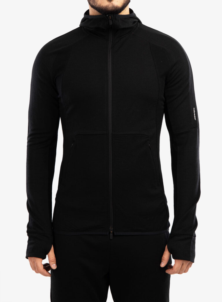 Hanorac barbati Icebreaker ZoneKnit LS Zip Hoodie - black - imagine 6