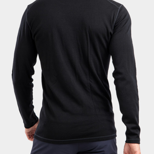 Hanorac barbati SmartWool Merino 250 Baselayer Crew - black preţ