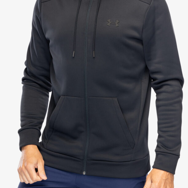 Hanorac barbati Under Armour Armour Fleece Full Zip Hoodie - black/black