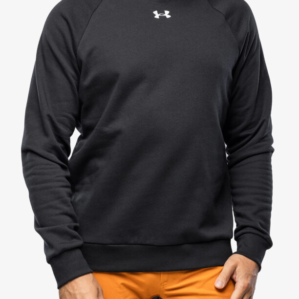 Hanorac barbati Under Armour Rival Fleece Crew - black/white