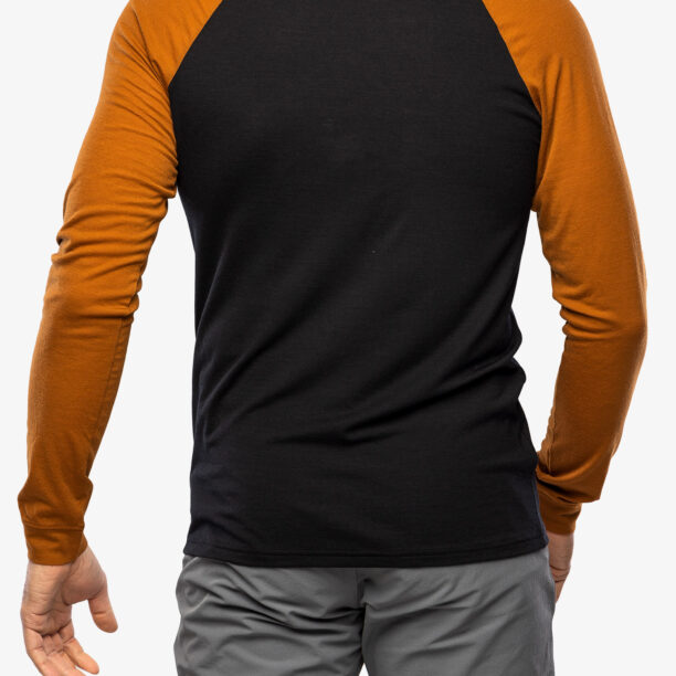 Hanorac ciclism Mons Royale Icon Raglan - black/copper preţ